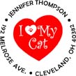 ILV101 - I Love My Cat Personalized Multi-Color Stamp