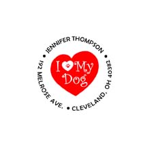 ILV102 - I Love My Dog Return Address Stamp