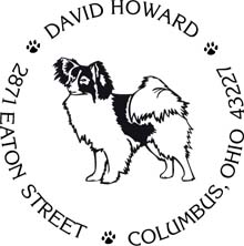 Papillon Personalized Multi-Color Stamp