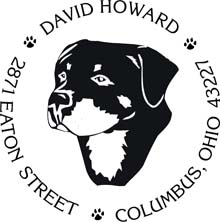 Rottweiller 1 Personalized Multi-Color Stamp