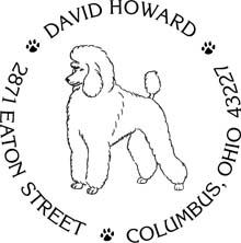 Poodle Personalized Multi-Color Stamp