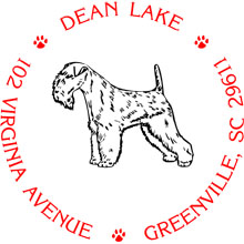 Lakeland Terrier Personalized Multi-Color Stamp