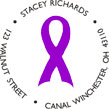 Purple Ribbon Custom Address Stamp