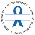 PERSONALIZED BLUE RIBBON Multi-Color Stamp