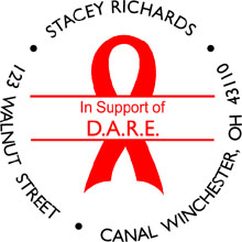 D.A.R.E. Personalized Multi-Color Stamp