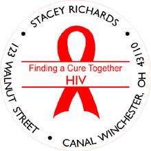 HIV Personalized Multi-Color Stamp