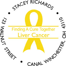 LIVER CANCER Personalized Multi-Color Stamp