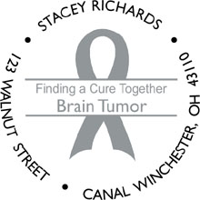 BRAIN TUMOR Personalized MultiColor Stamp