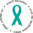 Teal Ribbon Custom Address Stamp