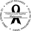 Melanoma Personalized Multi-Color Address Stamp, Circular