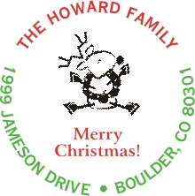 Reindeer Address Stamp