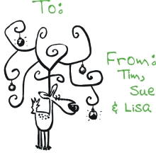 Reindeer Gift Tag Stamp