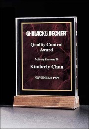 Acrylic Award with American Walnut Base A4157