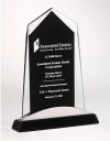 Apex Series Glass Award with Black Piano Finish Base G2412
