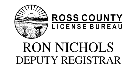 Ross County License Bureau 2 Line Digital Name Badge with Magnet