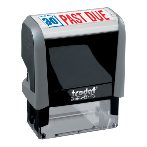 Trodat PAST DUE Two-Color Stock Stamp