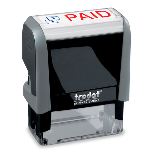 Trodat PAID Two-Color Stock Stamp