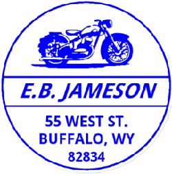 Designer Monogram Round Address Printy 4642 Stamp