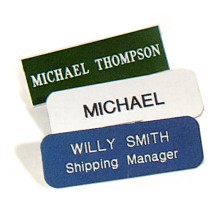 1-1/4" x 3" Standard Name Badge w/ Pin Fastener