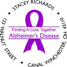 ALZHEIMER'S Personalized Multi-Color Stamp