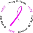 Pink Ribbon  (Only) Multi-Color <b>Return Address</b> Stamp