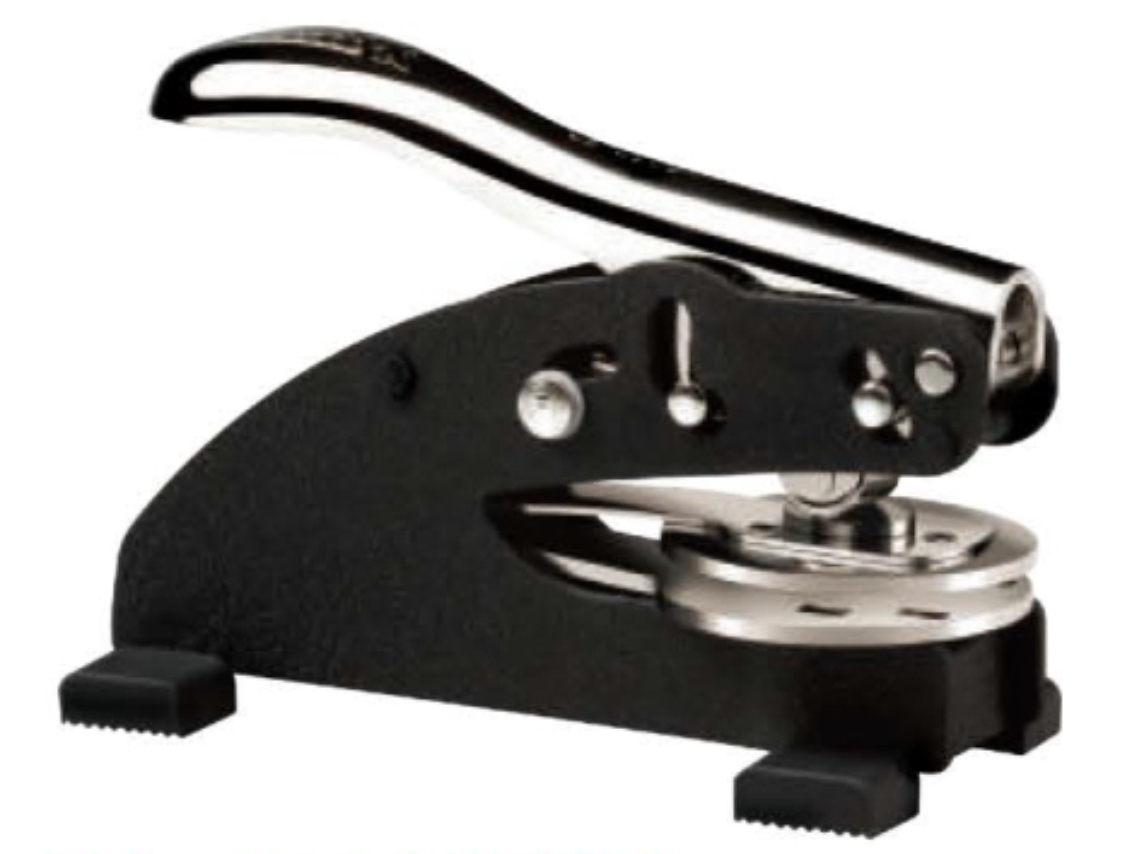 Shiny 1-5/8" Diameter Desk Embosser Seal Model