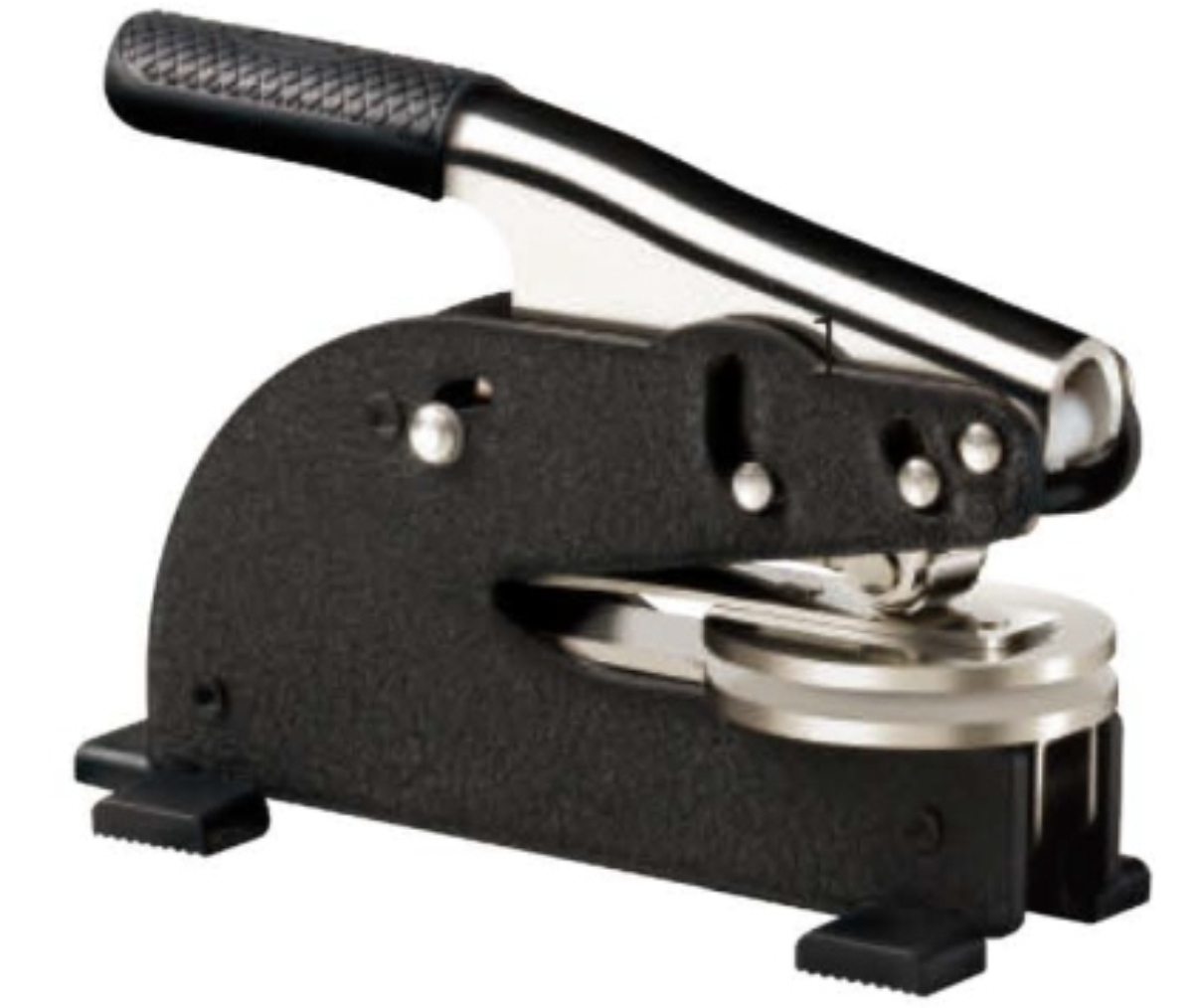 Shiny 2" diameter Long Reach Desk Embosser Seal Model 