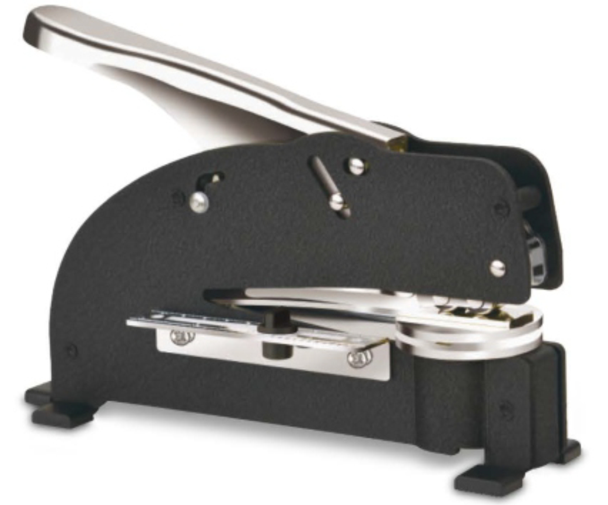 Shiny 2" diameter Extra Long Reach Desk Embosser Seal Model 