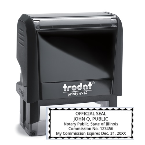 Illinois Notary Printy 4914 Self-Inking Stamp  Rectangular